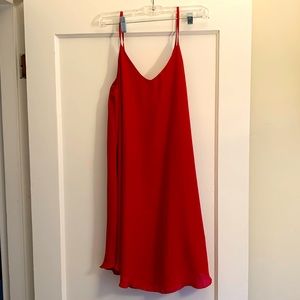 Zeagoo Red Crisscrossed Back Shift Dress